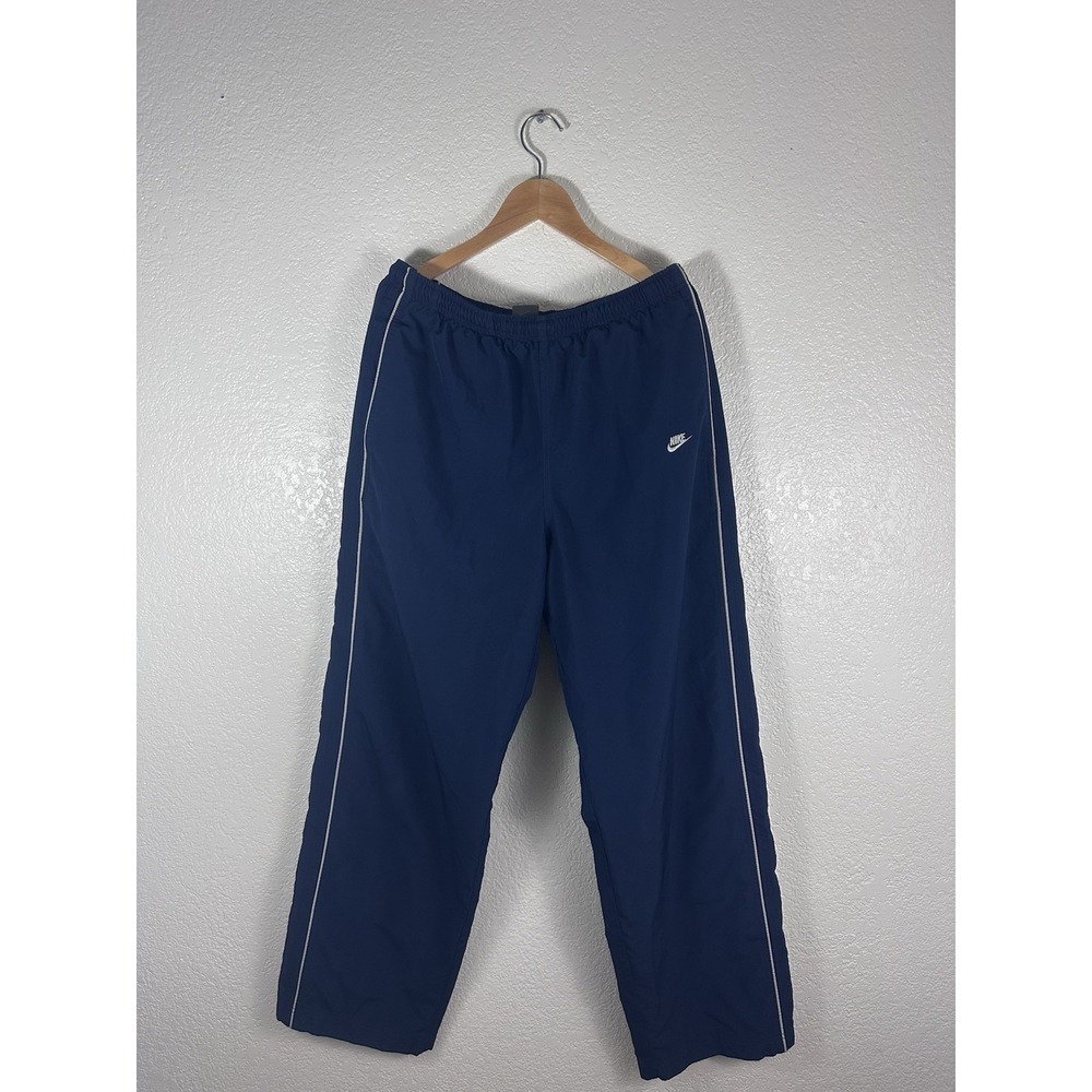 Nike Men's Blue Track Pants Windbreaker Athletic Pants Lined Size L